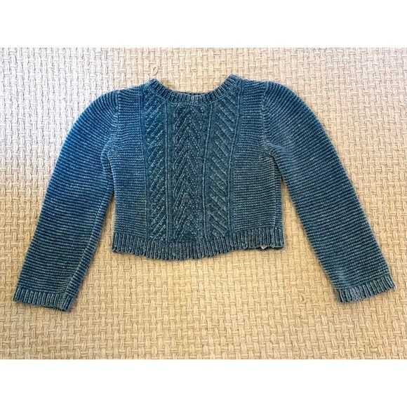 TOMMY BAHAMA Chenille Cable Knit girls soft sweater | Size Medium (7/8) - Picture 1 of 6